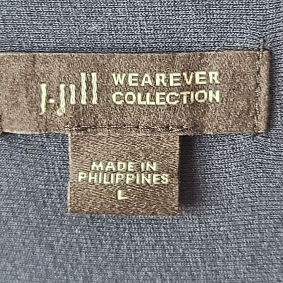 J Jill Wearever Collection Buttery Soft Long Floral Tunic 3/4 Sleeve Top Size L - Picture 3 of 11